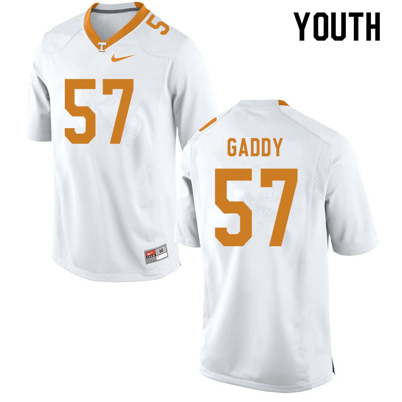Youth #57 Nyles Gaddy Tennessee Volunteers College Football Jerseys Sale-White - Click Image to Close